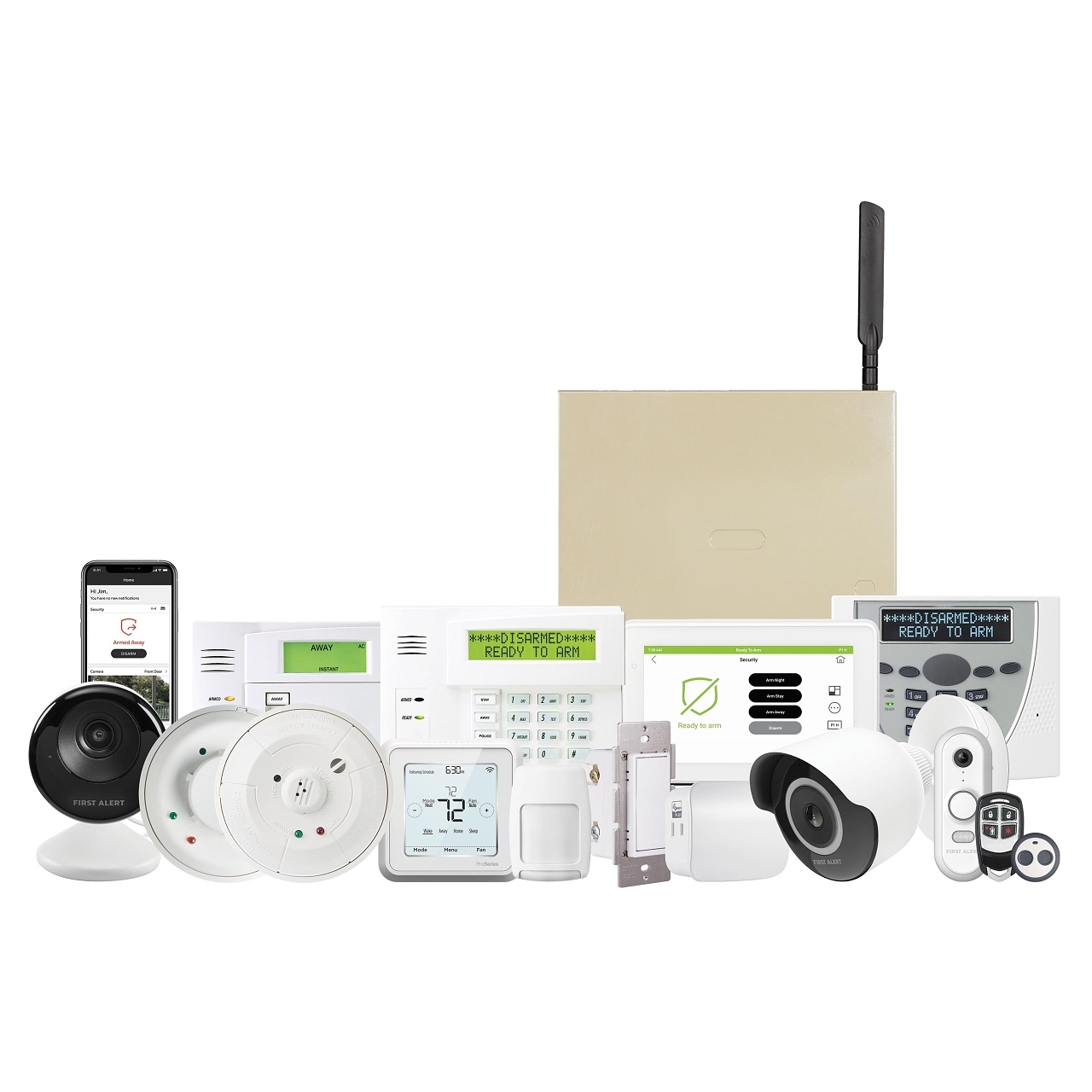 BURGLAR ALARM KIT WITH FIRE AND MEDICAL DISPATCH