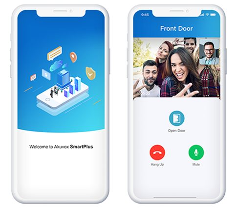 The SmartPlus app showing a door call